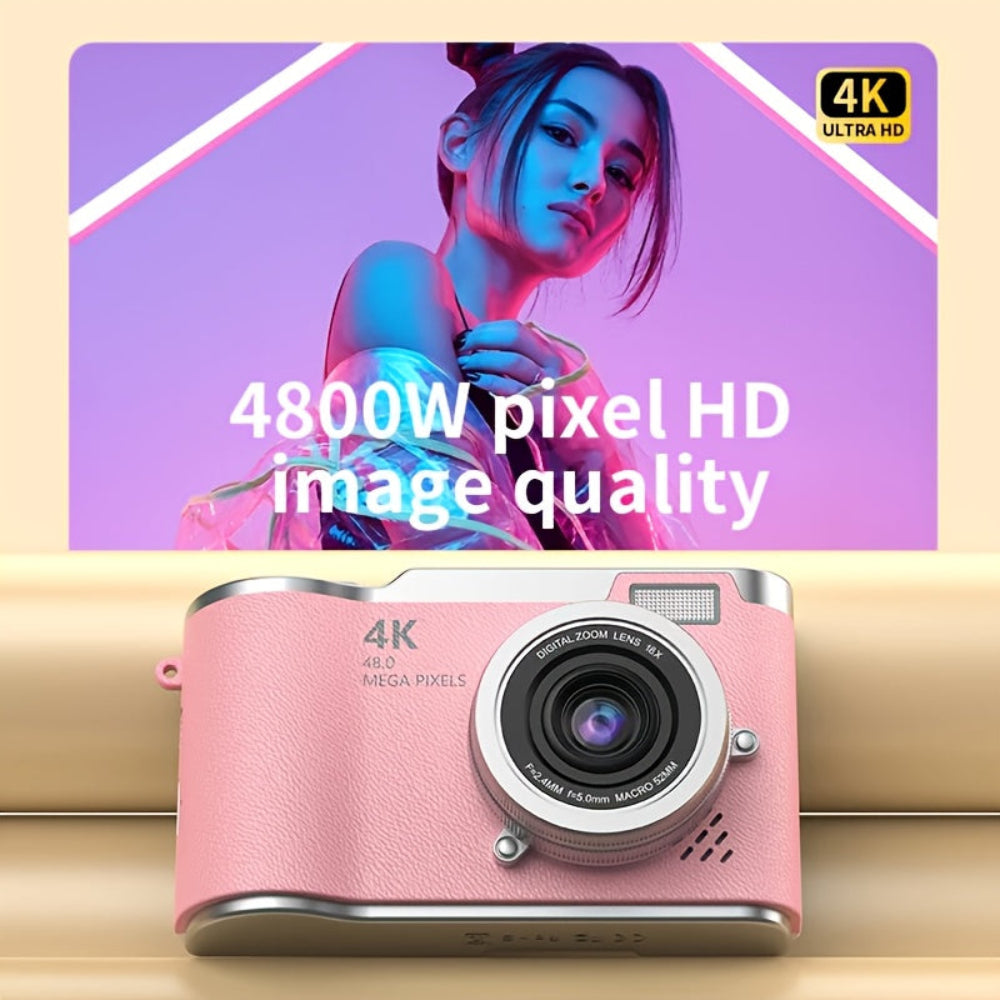 4K Digital Camera Compact Vlogging Recorder with Flip Screen 6