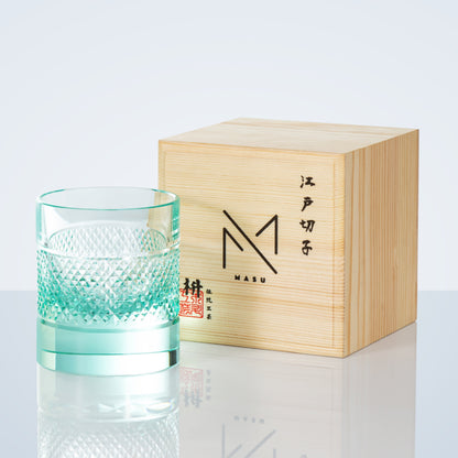 Colorful Diamond Whisky Glasses Set with Wooden Gift Box