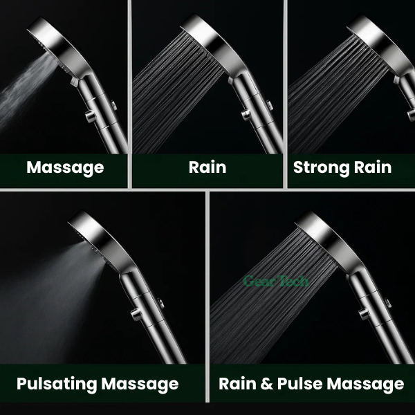 Powerful Turbo Shower Head For Extra Water Pressure