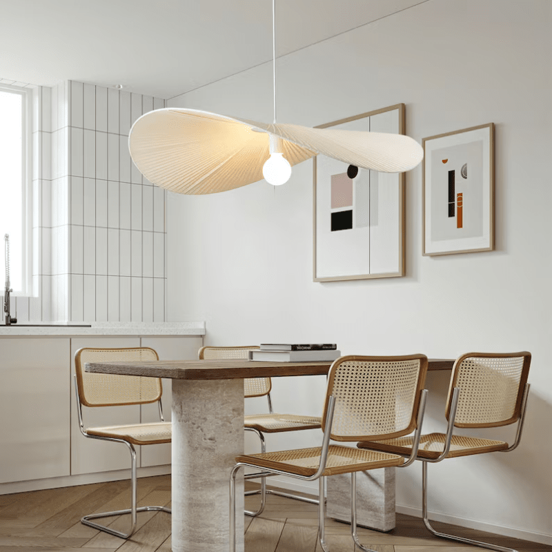 Rustic Linen Hanging Lamp