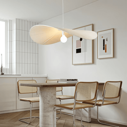 Rustic Linen Hanging Lamp