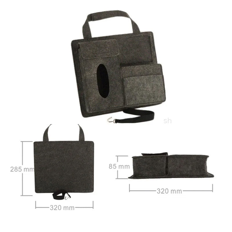 Premium Auto Seat Back Storage 4 Pocket Organizer