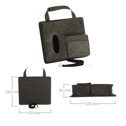 Premium Auto Seat Back Storage 4 Pocket Organizer