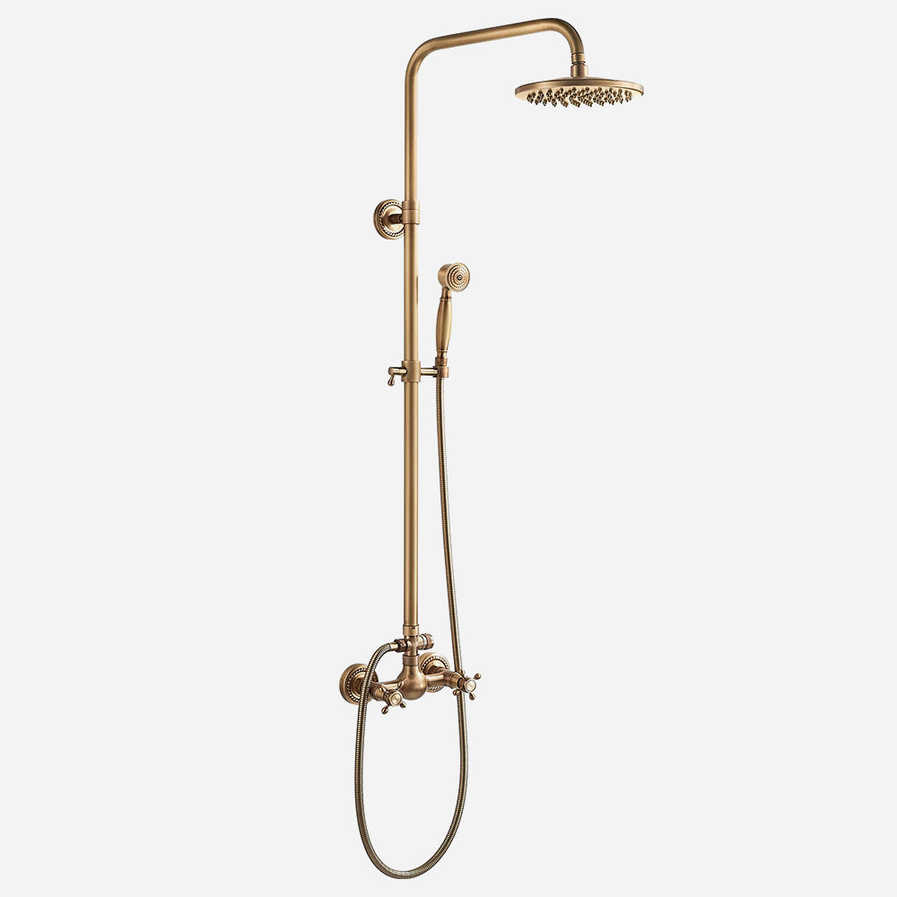 Classic Bronze Adjustable Wall Mount Shower Set