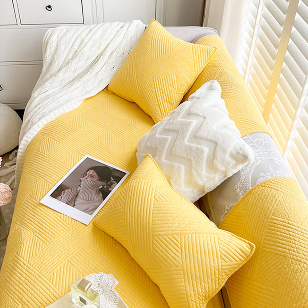Simple Neutral Fabric Sofa Slipcover