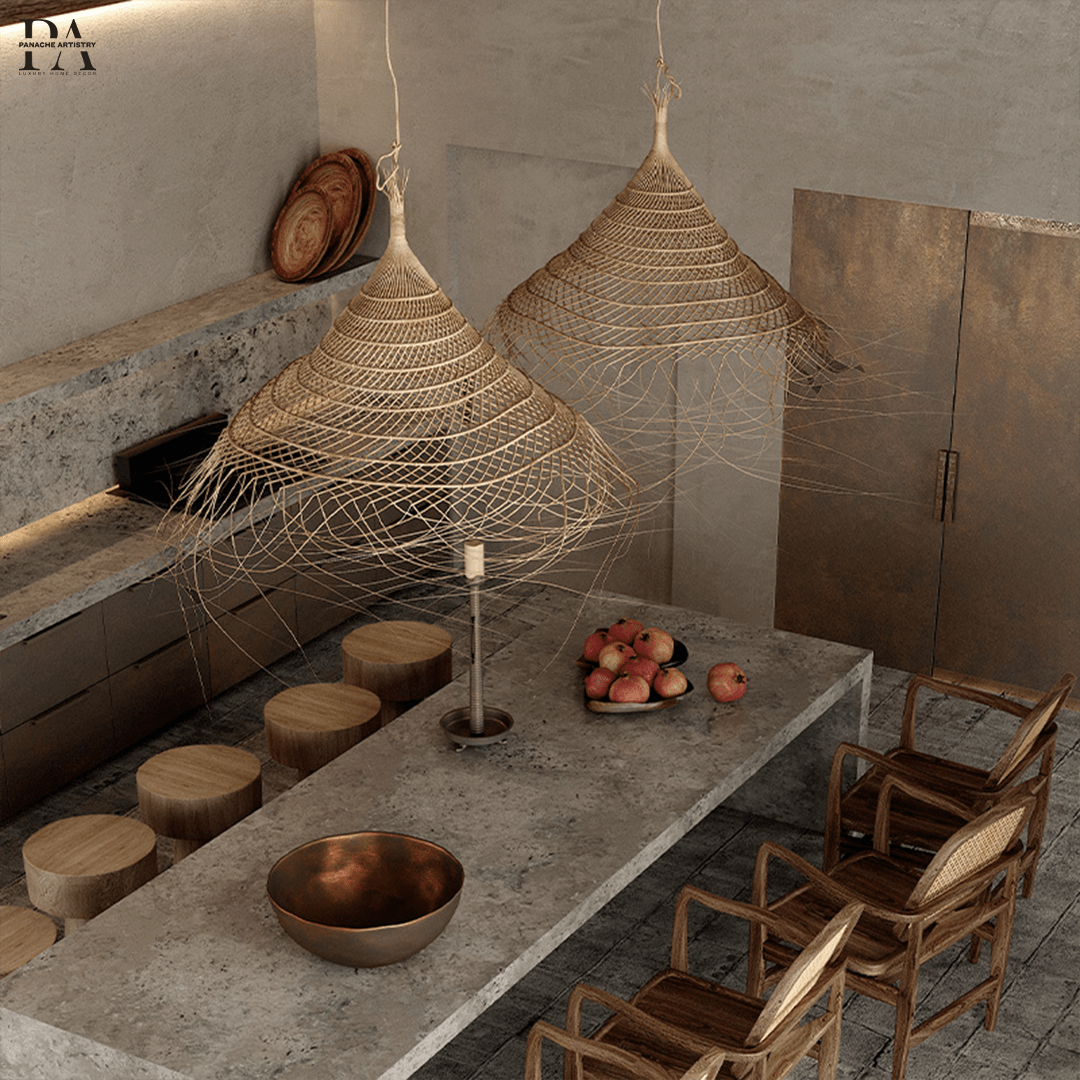 Rustic Wooden Pendant Lamp - Lusomart