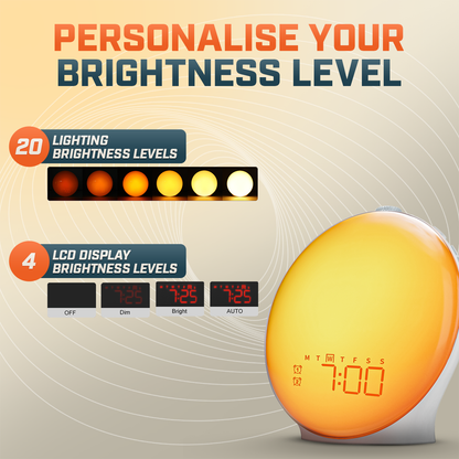 Wake Up Light LED Alarm Clock With Snooze