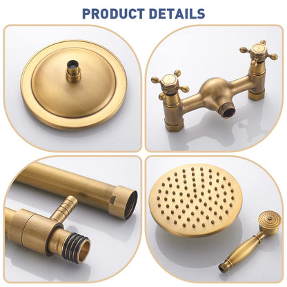 Classic Bronze Adjustable Wall Mount Shower Set