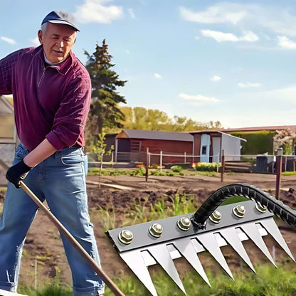 Garden Rake With Strong Metal Tines And Comfort Grip