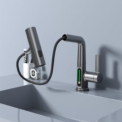 Stylish Brass Single Handle Faucet for Hot Cold Water