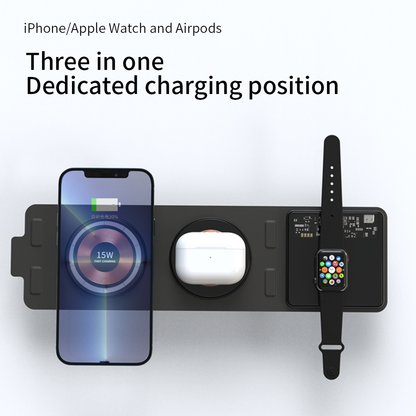 Portable 3-in-1 Fabric Organizer and Qi Charger