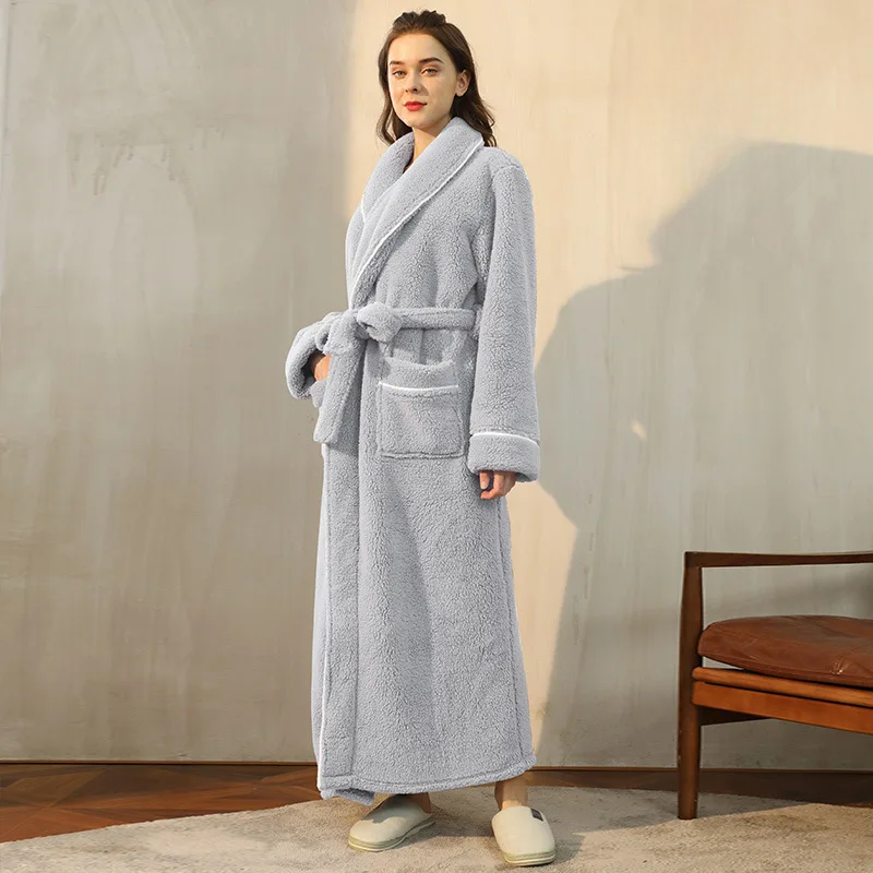 Soft Plush Winter Robe with Adjustable Belt