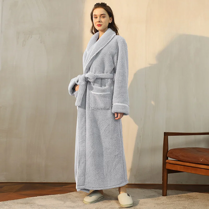 Soft Plush Winter Robe with Adjustable Belt