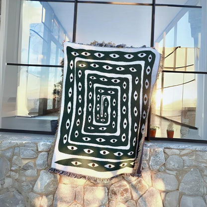 Snake Labyrinth Throw Blanket-3
