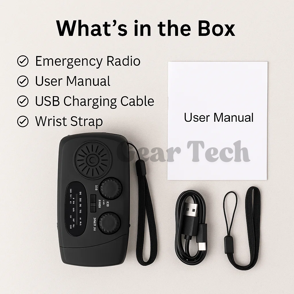 Portable Hand Crank AM/FM Radio with Power Bank