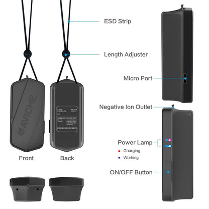 Compact Air Purifying Pendant Necklace