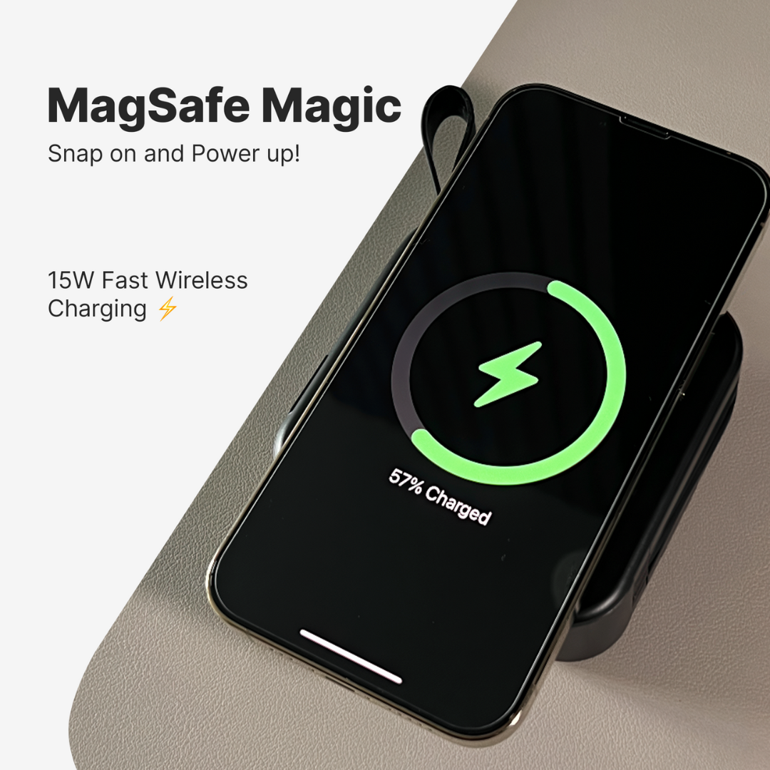 Compact 5 Port Travel Charger With Wireless Charging Pad