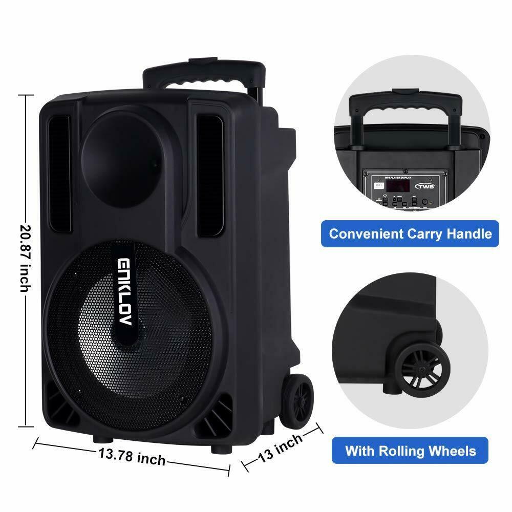 Wireless Karaoke Machine With Microphone And Wheels