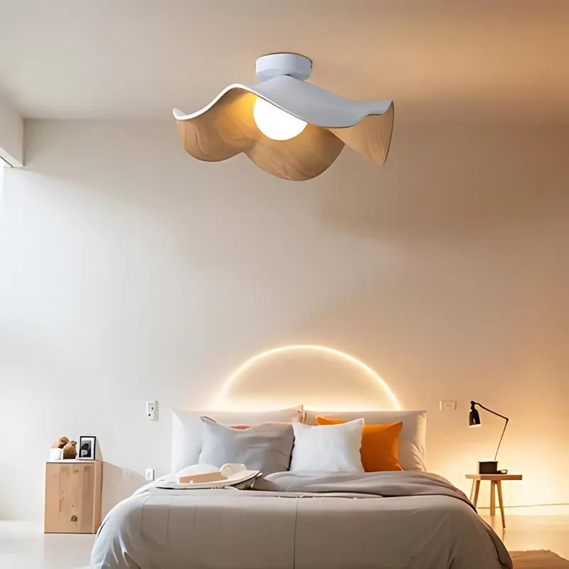 Natural Wood Pendant Lamp – Warm Soft Lighting - Lusomart