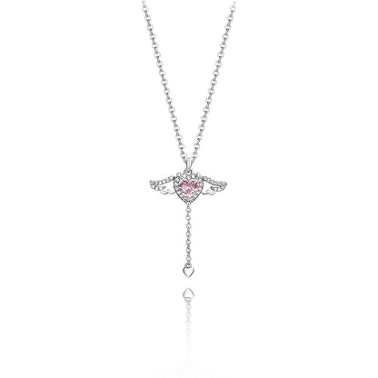 Delicate Wing Heart Necklace