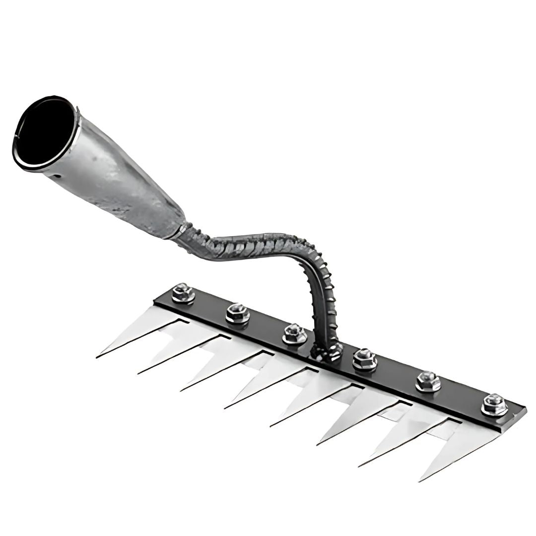 Garden Rake With Strong Metal Tines And Comfort Grip