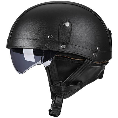 Classic Motorcycle Helmet with DOT Certified UV Protection