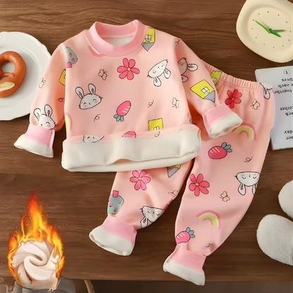 Comfy Kids' Fleece Pajamas - Warm Fun Cartoon Sleepwear