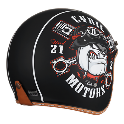Lightweight Open Face Motorcycle Helmet with Strong ABS Shell
