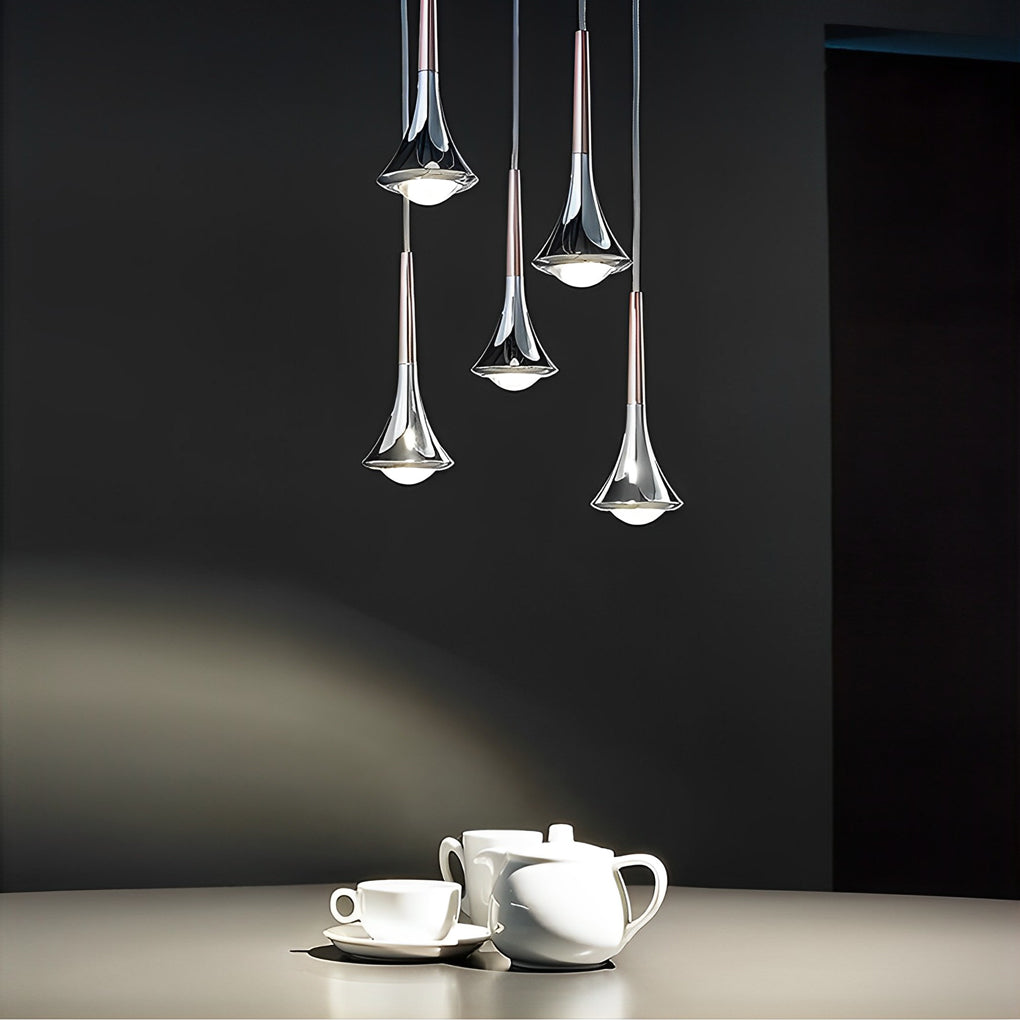 Modern Glass Drop LED Stairway Pendant Light