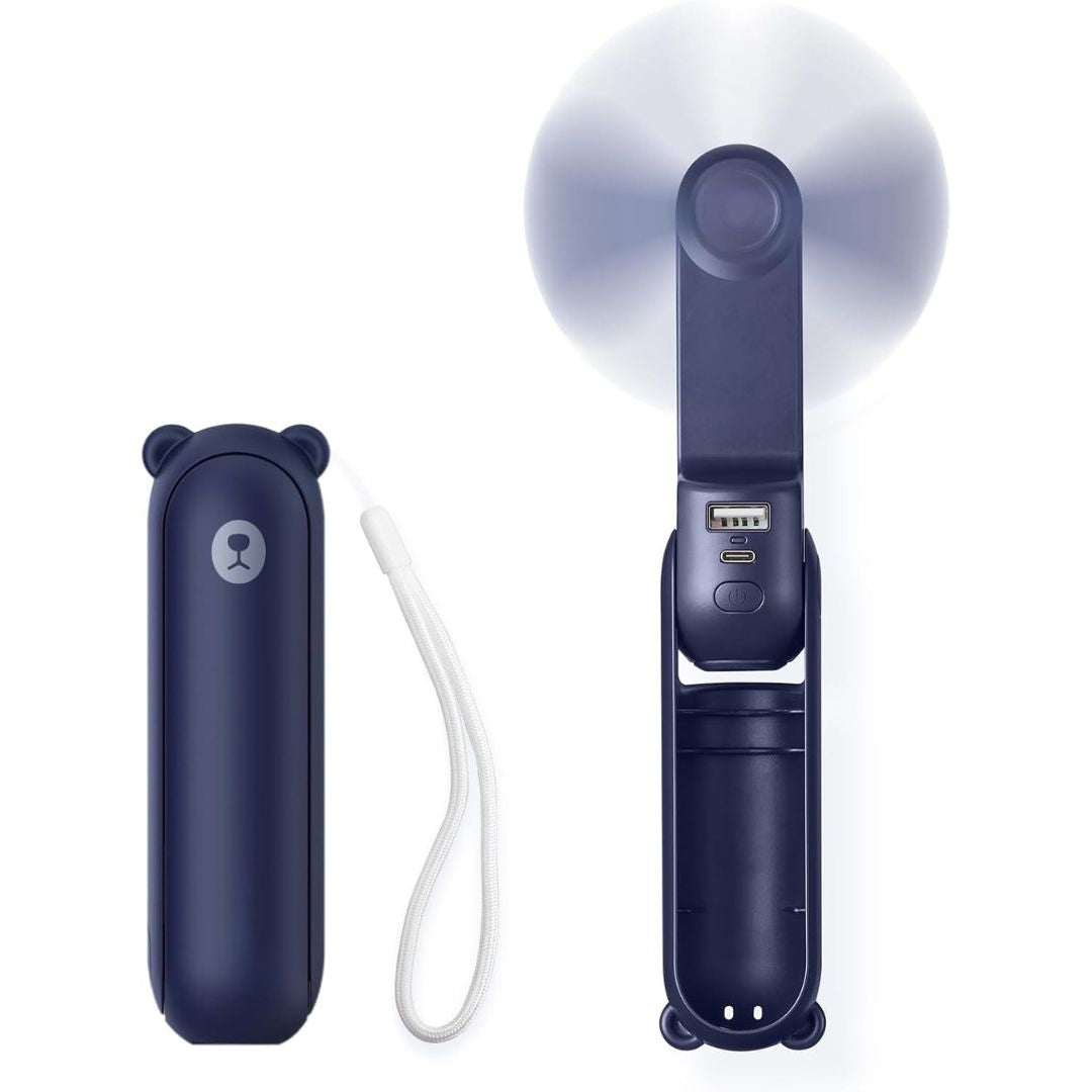 Portable 3 In 1 Mini Fan With LED Light And USB
