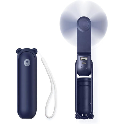 Portable 3 In 1 Mini Fan With LED Light And USB