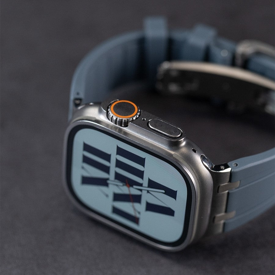 Durable Silicone Strap for Apple Watch with Metal Adapter
