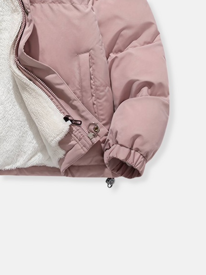 Warm Women's Down Filled Hooded Puffer Jacket