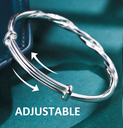 Elegant Woven Silver Bracelet for Women Classic Jewelry