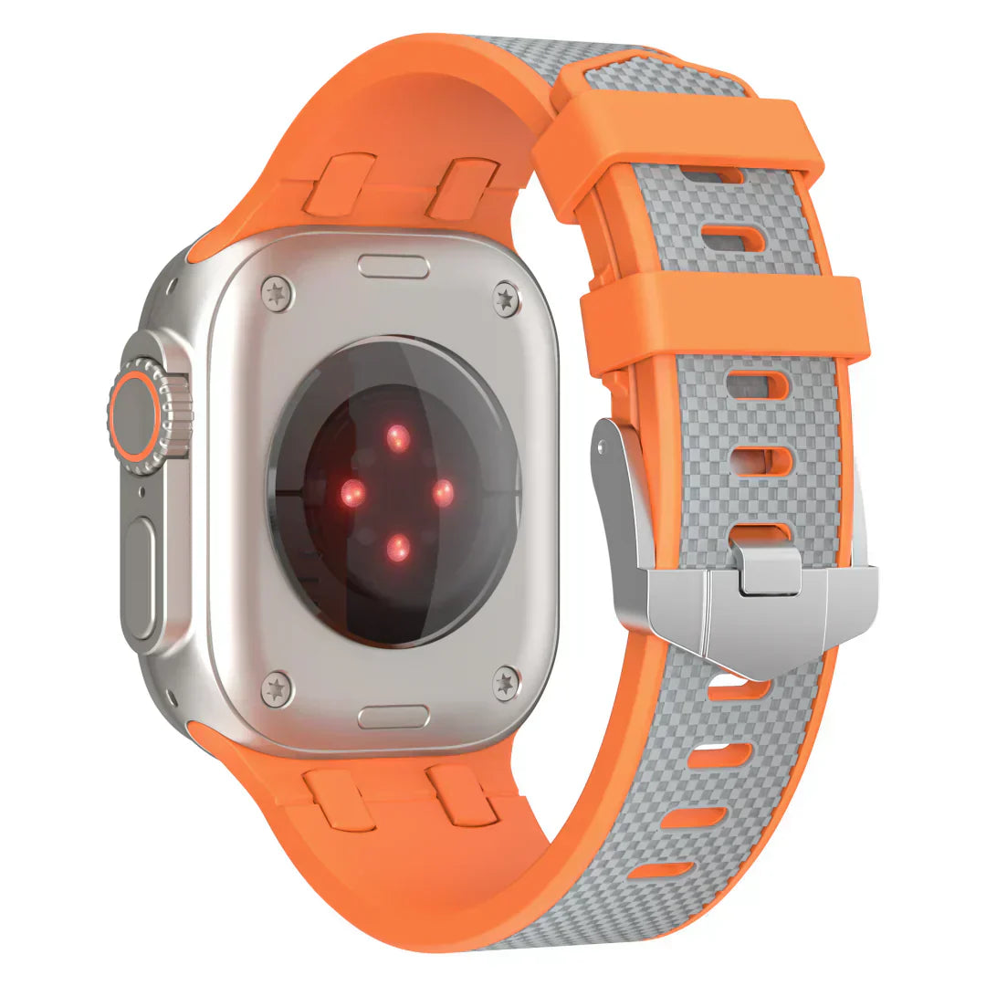 Stylish Dual Tone Apple Watch Silicone Strap