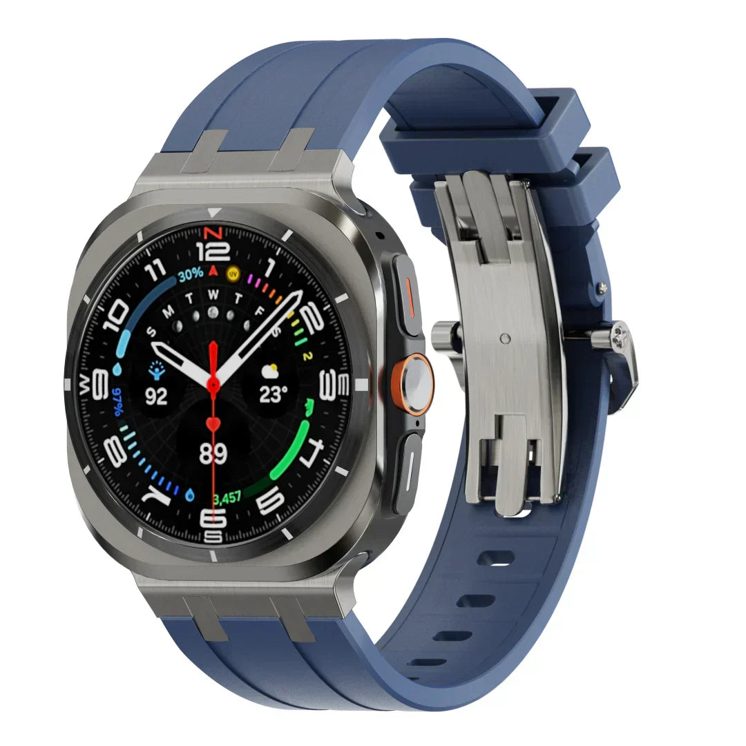 Stylish Butterfly Clasp Silicone Strap For Samsung Galaxy Watch