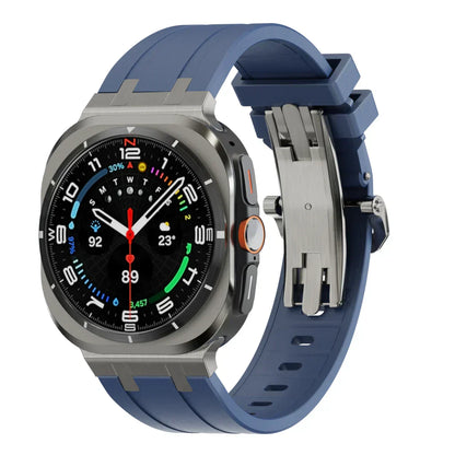Stylish Butterfly Clasp Silicone Strap For Samsung Galaxy Watch