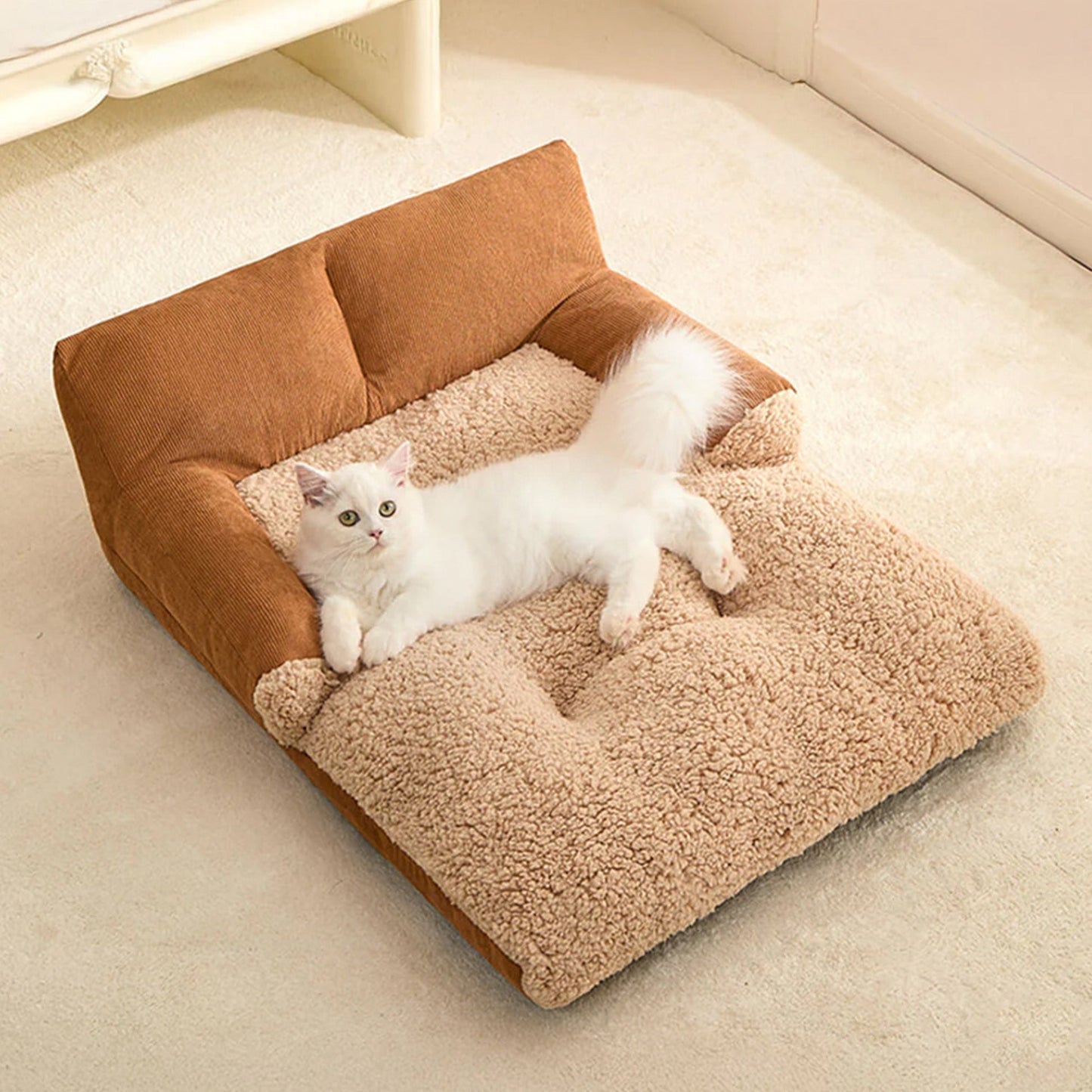 Comfy Pet Couch Bed Soft Orthopedic Washable