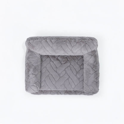 Plush Fake Fur Pet Bed Super Soft Cozy Comfortable