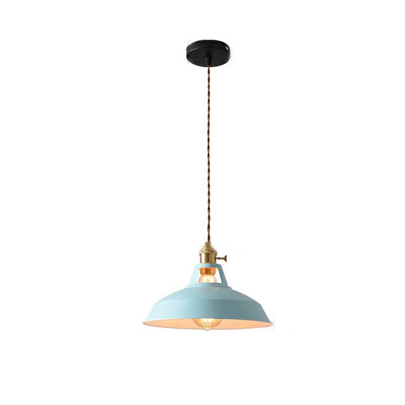 Vibrant Color Metal Drop Pendant Light Fixture
