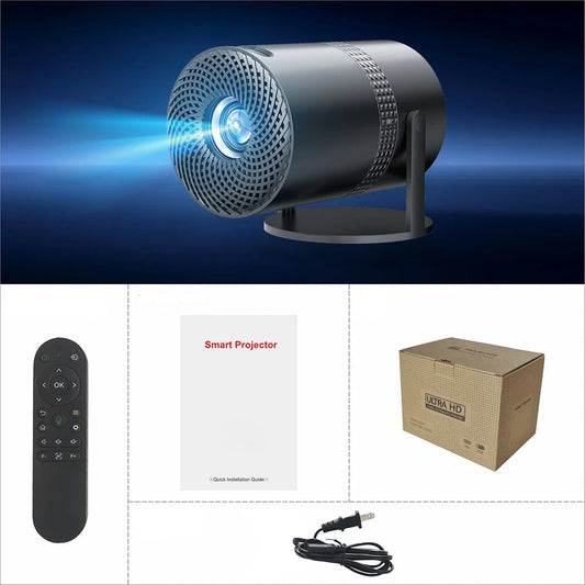 Compact 720p HD Portable Home Projector with Wi-Fi and Bluetooth - Lusomart