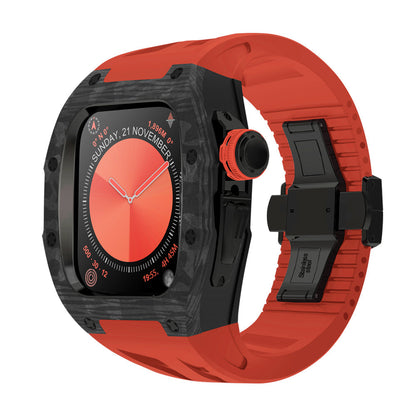 Premium Carbon Fiber Watch Upgrade Kit with Metal Trim