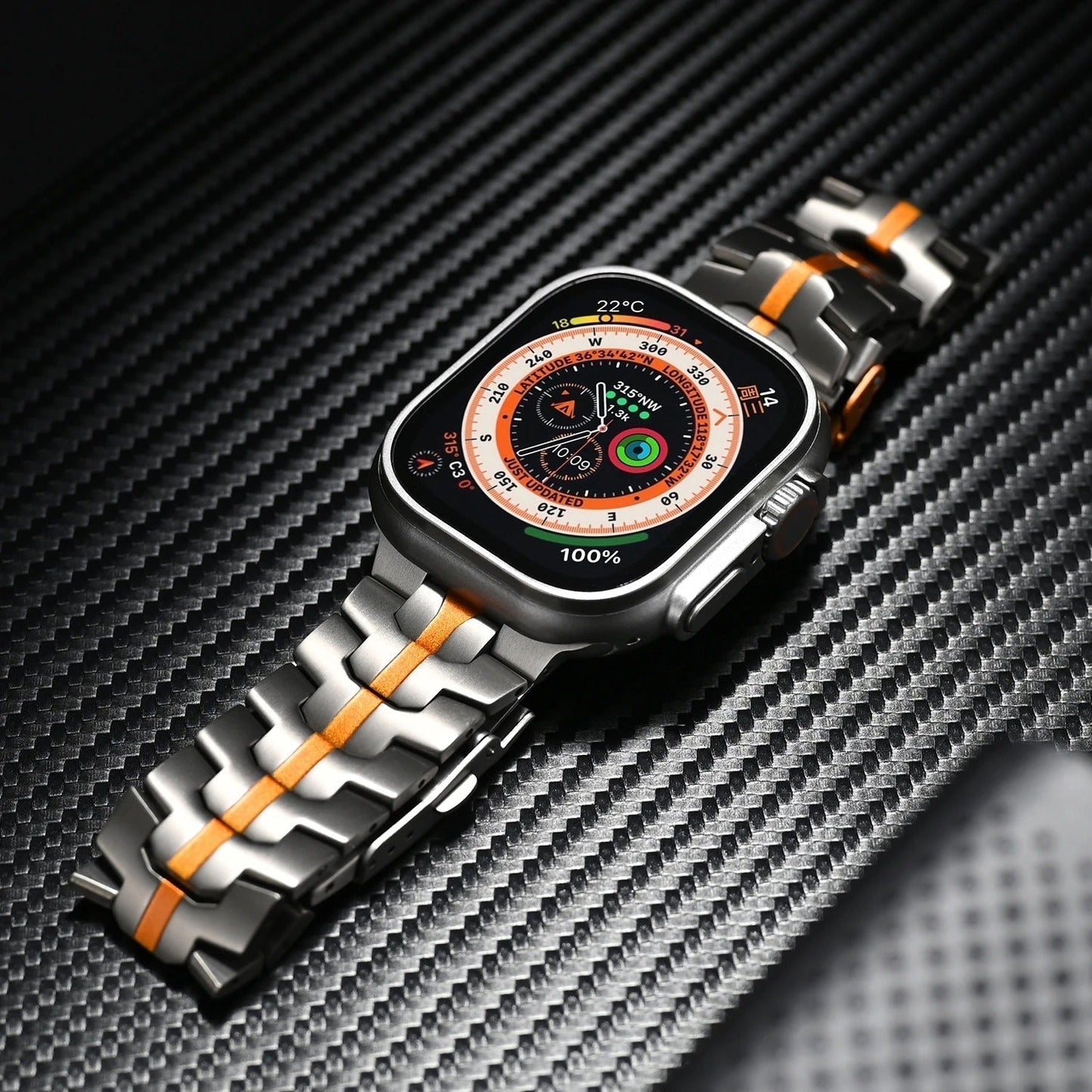 Durable Metal Apple Watch Strap with Secure Buckle
