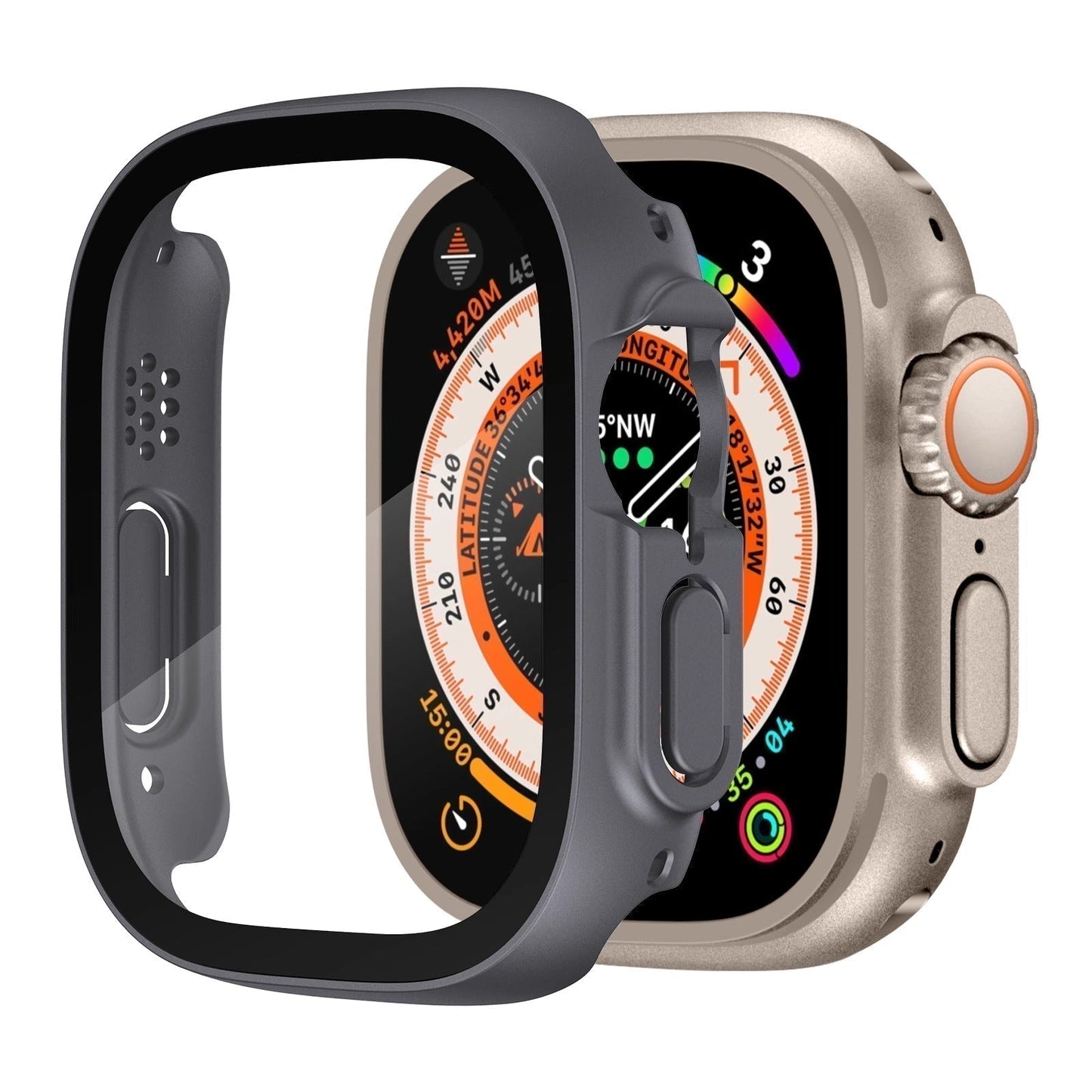 Durable Apple Watch Ultra Case With Clear Screen Guard