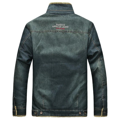 Classic Blue Jacket with Warm Fleece Inside