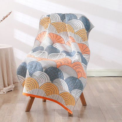 Beachy Seashell Pattern Turkish Cotton Bath Towel - Lusomart