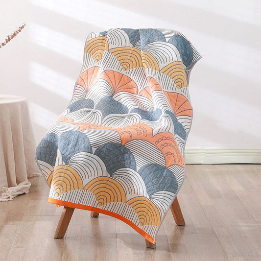 Beachy Seashell Pattern Turkish Cotton Bath Towel - Lusomart