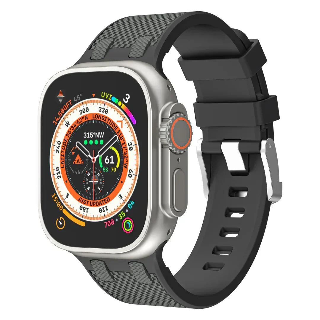 Stylish Dual Tone Apple Watch Silicone Strap