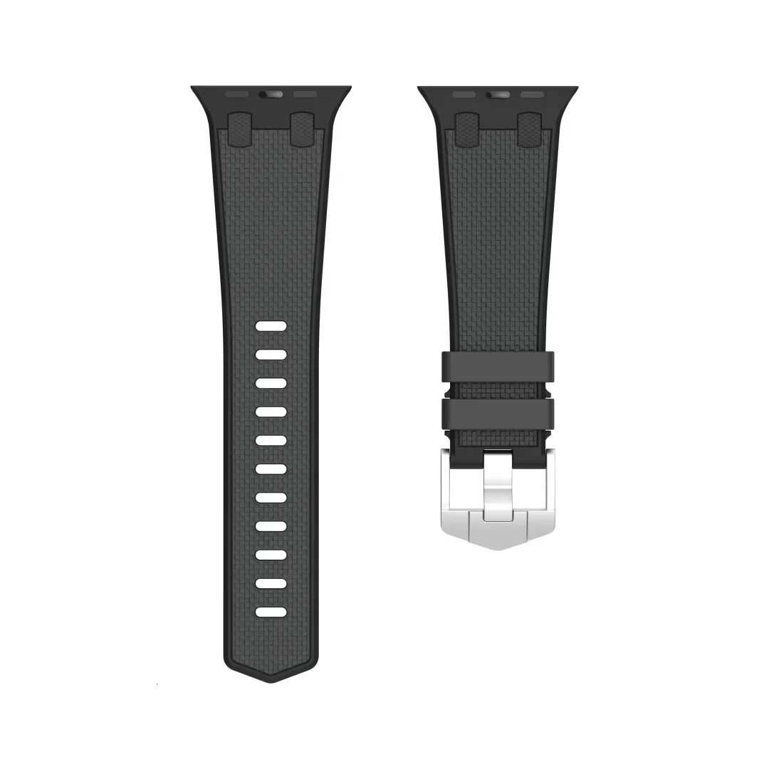Stylish Dual Tone Apple Watch Silicone Strap