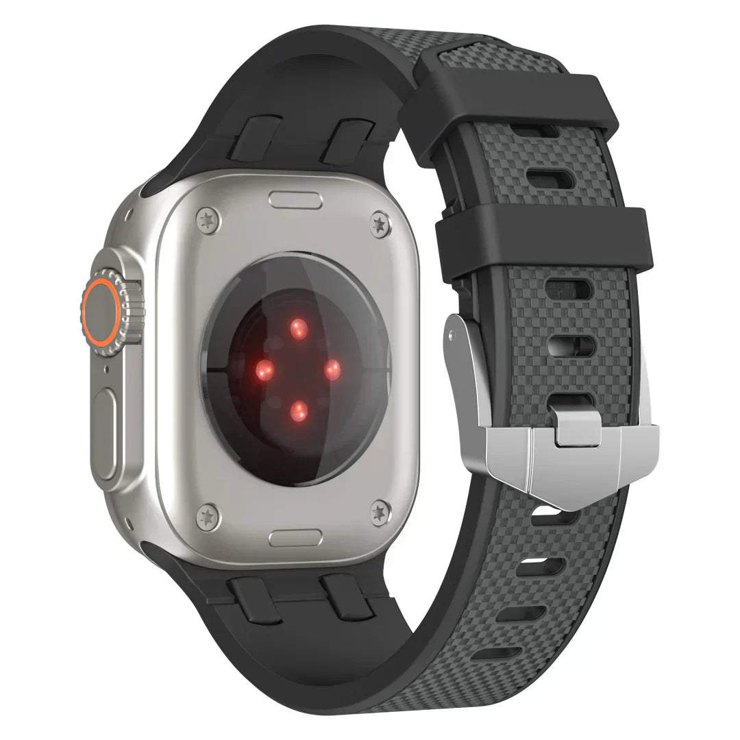 Stylish Dual Tone Apple Watch Silicone Strap